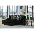  Manufacturer Color_Onyx -- Signature Design by Ashley Midnight Madness Fabric 2 pc Sectional IMAGE 3