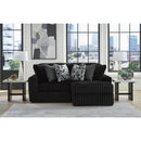  Manufacturer Color_Onyx -- Signature Design by Ashley Midnight Madness Fabric 2 pc Sectional IMAGE 2