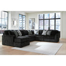  Manufacturer Color_Onyx -- Signature Design by Ashley Midnight Madness Fabric pc Sectional IMAGE 2
