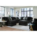  Manufacturer Color_Onyx -- Signature Design by Ashley Midnight Madness Fabric pc Sectional IMAGE 6
