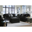  Manufacturer Color_Onyx -- Signature Design by Ashley Midnight Madness Fabric 5 pc Sectional IMAGE 6