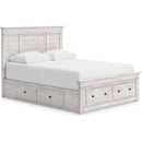  Size_Queen -- Signature Design by Ashley Makidern Panel Bed with Storage IMAGE 1
