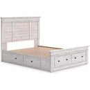  Size_Queen -- Signature Design by Ashley Makidern Panel Bed with Storage IMAGE 3