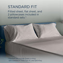  Tempur-Pedic TEMPUR Luxe Egyptian Cotton Sheet Set Cool Gray (Twin XL) IMAGE 11