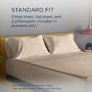  Tempur-Pedic TEMPUR Luxe Egyptian Cotton Sheet Set Sandstone (Split King) IMAGE 11