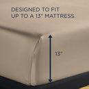  Tempur-Pedic TEMPUR Luxe Egyptian Cotton Sheet Set Sandstone (Split California King) IMAGE 3