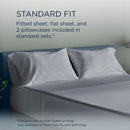  Tempur-Pedic TEMPUR Luxe Egyptian Cotton Sheet Set Silver Mist (Queen) IMAGE 11