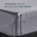  Tempur-Pedic TEMPUR Luxe Egyptian Cotton Sheet Set Silver Mist (Split California King) IMAGE 3