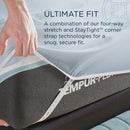  Tempur-Pedic TEMPUR Luxe Egyptian Cotton Sheet Set Sleepy Blue (King) IMAGE 9