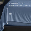  Tempur-Pedic TEMPUR Rayon from Bamboo Sheet Set Vintage Indigo (Full) IMAGE 3
