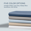  Tempur-Pedic TEMPUR Rayon from Bamboo Sheet Set Vintage Indigo (Twin XL) IMAGE 6