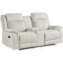  Homelegance Dean 9646BE-2 Double Reclining Love Seat with Center Console IMAGE 1