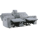  Manufacturer Color_Grey -- Celeste 9670GY-2PWH Power Reclining Love Seat with Center Console IMAGE 3