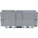  Manufacturer Color_Grey -- Celeste 9670GY-2PWH Power Reclining Love Seat with Center Console IMAGE 4