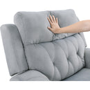 Manufacturer Color_Grey -- Celeste 9670GY-2PWH Power Reclining Love Seat with Center Console IMAGE 5