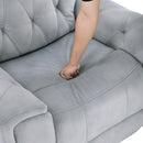  Manufacturer Color_Grey -- Celeste 9670GY-2PWH Power Reclining Love Seat with Center Console IMAGE 6