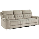  Manufacturer Color_Taupe -- Celeste 9670TP-3PWH Power Double Reclining Sofa with Power Headrests IMAGE 1