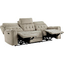  Manufacturer Color_Taupe -- Celeste 9670TP-3PWH Power Double Reclining Sofa with Power Headrests IMAGE 3
