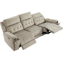  Manufacturer Color_Taupe -- Celeste 9670TP-3PWH Power Double Reclining Sofa with Power Headrests IMAGE 4