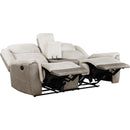  Manufacturer Color_Beige -- Harriette 9703BE-2 Double Reclining Love Seat with Center Console IMAGE 3