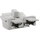  Homelegance Benton 9728LGY-2 Double Reclining Love Seat with Center Console IMAGE 3