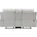  Homelegance Benton 9728LGY-2 Double Reclining Love Seat with Center Console IMAGE 4
