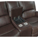  Homelegance Austin 9735BRW-2 Double Reclining Love Seat with Center Console IMAGE 5