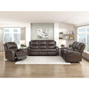  Homelegance Austin 9735BRW-2 Double Reclining Love Seat with Center Console IMAGE 9
