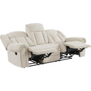  Manufacturer Color_Beige -- Nutmeg 9901BE-3 Double Reclining Sofa IMAGE 3