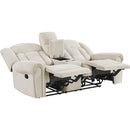  Manufacturer Color_Beige -- Nutmeg 9901BE-2 Double Reclining Love Seat with Center Console IMAGE 3