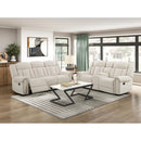  Manufacturer Color_Beige -- Nutmeg 9901BE-2 Double Reclining Love Seat with Center Console IMAGE 8