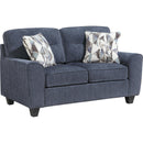  Manufacturer Color_Blue -- Homelegance Bennett Stationary Fabric Loveseat IMAGE 1