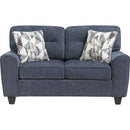 Manufacturer Color_Blue -- Homelegance Bennett Stationary Fabric Loveseat IMAGE 2