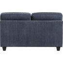  Manufacturer Color_Blue -- Homelegance Bennett Stationary Fabric Loveseat IMAGE 3