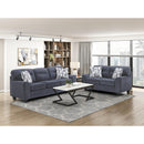  Manufacturer Color_Blue -- Homelegance Bennett Stationary Fabric Loveseat IMAGE 7