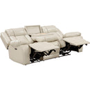  Manufacturer Color_Beige -- Homelegance Huron Power Reclining Polyurethane Sofa IMAGE 3