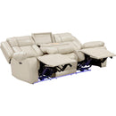  Manufacturer Color_Beige -- Homelegance Huron Power Reclining Polyurethane Sofa IMAGE 4