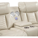  Manufacturer Color_Beige -- Homelegance Huron Power Reclining Polyurethane Loveseat with Console IMAGE 6