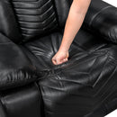  Manufacturer Color_Black -- Huron 8457BLK-3PW Power Double Reclining Sofa IMAGE 10