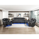  Manufacturer Color_Black -- Huron 8457BLK-3PW Power Double Reclining Sofa IMAGE 14