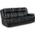  Manufacturer Color_Black -- Huron 8457BLK-3PW Power Double Reclining Sofa IMAGE 1