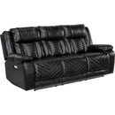  Manufacturer Color_Black -- Huron 8457BLK-3PW Power Double Reclining Sofa IMAGE 1