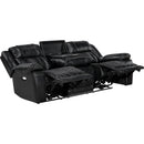  Manufacturer Color_Black -- Huron 8457BLK-3PW Power Double Reclining Sofa IMAGE 3