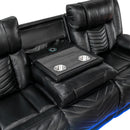  Manufacturer Color_Black -- Huron 8457BLK-3PW Power Double Reclining Sofa IMAGE 7