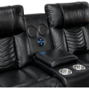  Manufacturer Color_Black -- Huron 8457BLK-2PW Power Double Reclining Love Seat with Center Console IMAGE 11