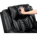  Manufacturer Color_Black -- Huron 8457BLK-2PW Power Double Reclining Love Seat with Center Console IMAGE 7