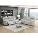  Manufacturer Color_Grey -- Huron 8457GRY-3PW Power Double Reclining Sofa IMAGE 10