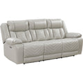  Manufacturer Color_Grey -- Huron 8457GRY-3PW Power Double Reclining Sofa IMAGE 1