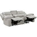  Manufacturer Color_Grey -- Huron 8457GRY-3PW Power Double Reclining Sofa IMAGE 3