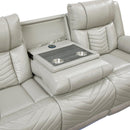  Manufacturer Color_Grey -- Huron 8457GRY-3PW Power Double Reclining Sofa IMAGE 6